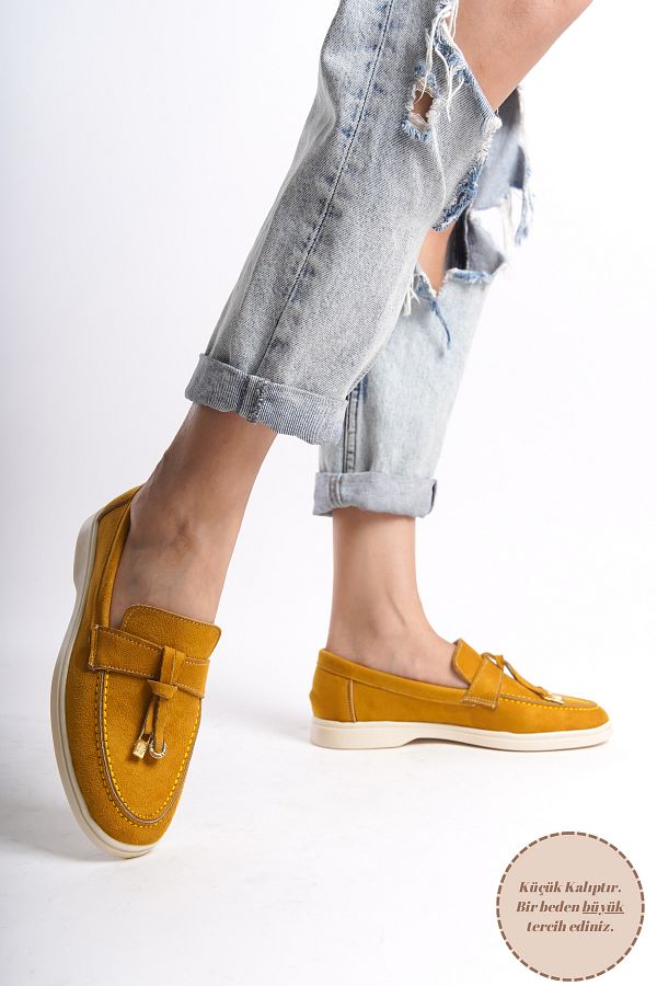 eformoda by emre y lmaz Mustard Women s Loafer Shoes 218