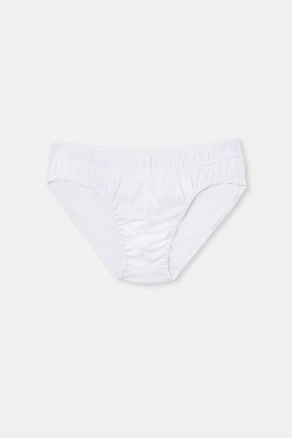 Dagi-Weißes, zweiteiliges Slip-Höschen aus gekämmter Baumwolle 1