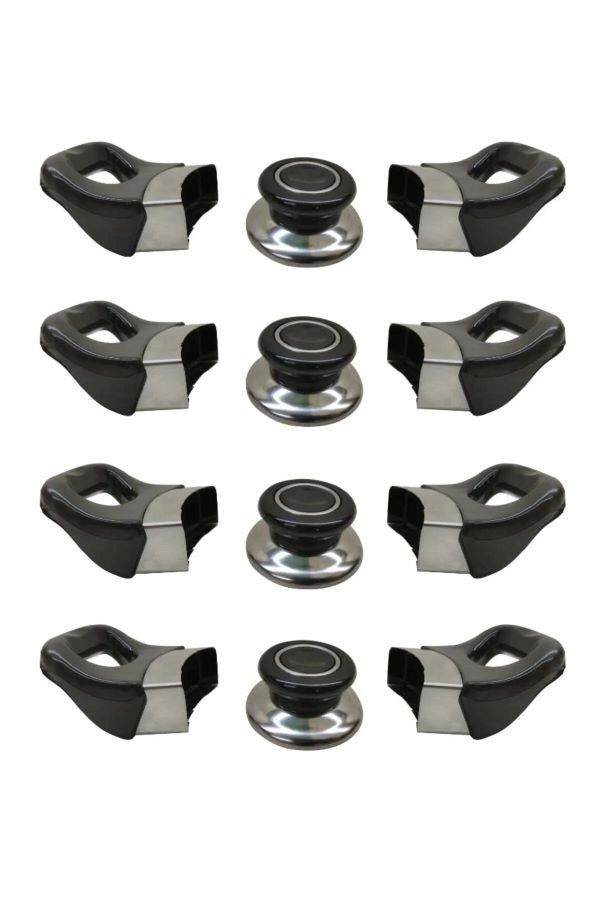 Gökay sürmene-Set of 4 Black Pot and Side Handle - Pan 1