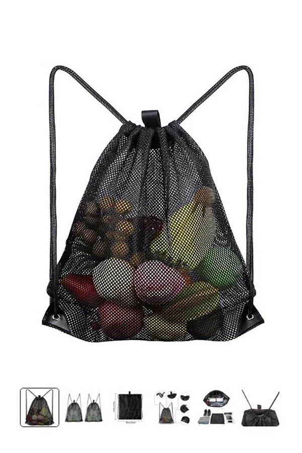 Woys Bags-Drawstring Drawstring Backpack - Mesh Beach Backpack 1