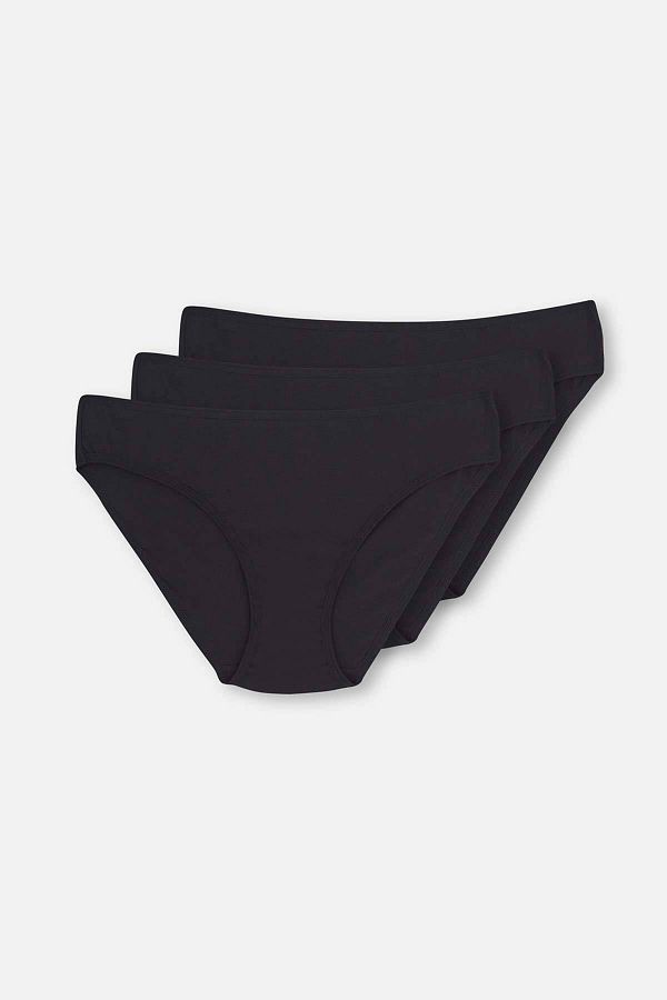 Dagi-Schwarzes 3-teiliges klassisches Slip-Höschen für Damen 1