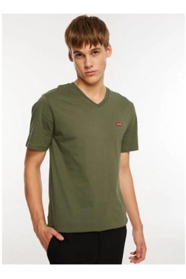 Levi s Levis Men s V Neck Khaki T shirt A2084 0001 Trendyol