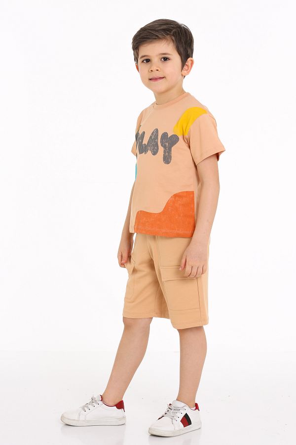 Smile Kids 1-5 Years Old Orange Play Printed Set - 2467-2