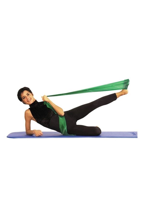 St Morritz Green Exercise Pilates Band Medium Hard 1.5 Meters 150 cm Trendyol