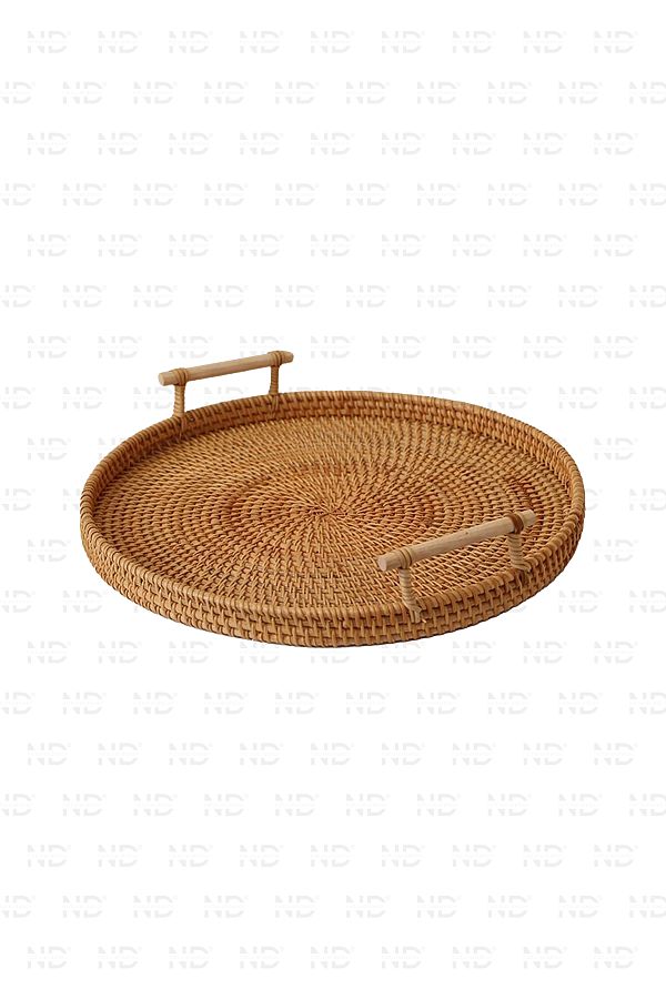 Naturel Home-Bohemian Rattan Wicker Tray with Handles 35, Scandinavian, Modern 1