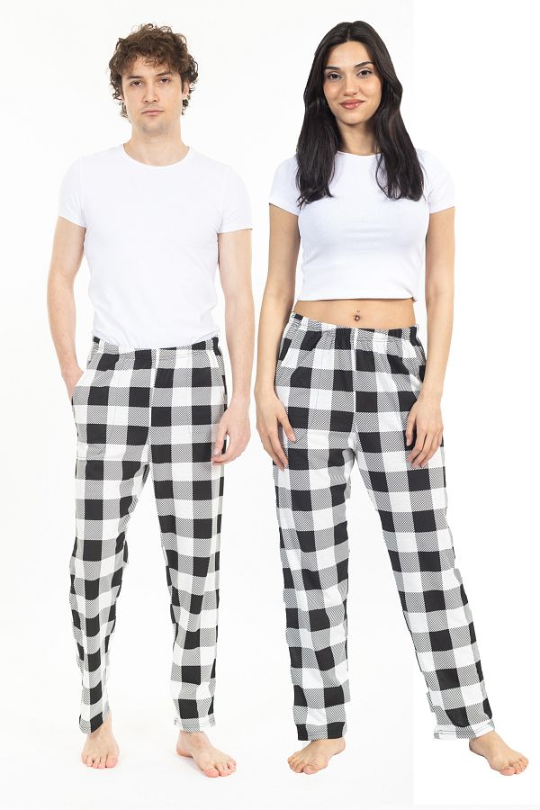 TAMPAP-Men's Women's Plaid Sweatpants Checked Bottom 1