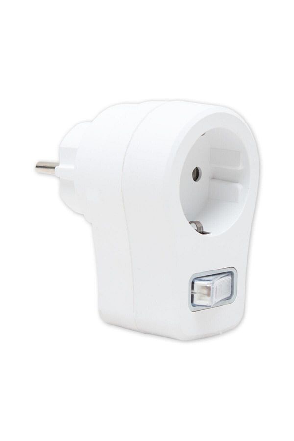 Axe Tools-2510 Watt White Switched Current Controlled Single Grounded Socket 1