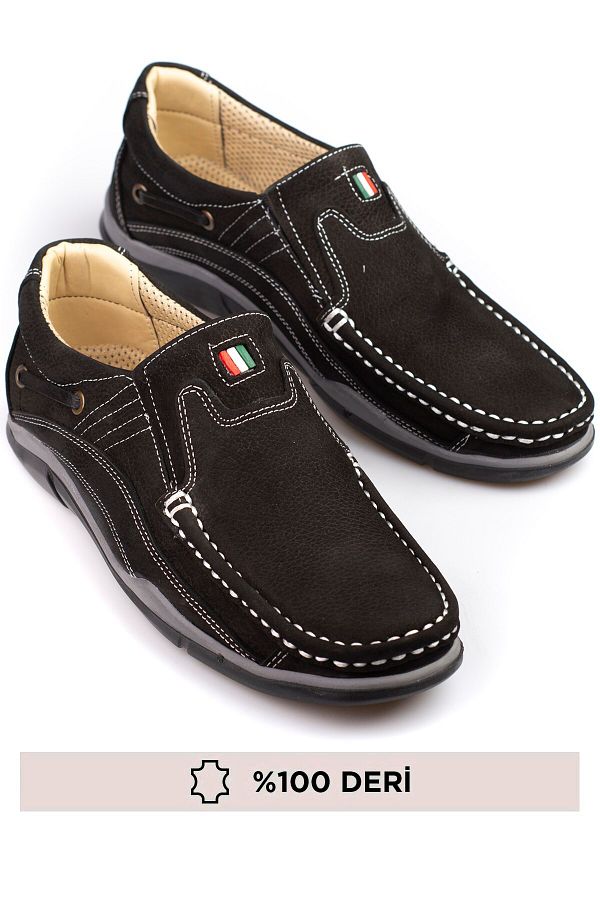 maximoda-Pantofi pentru bărbați, 100% piele nubuc 1