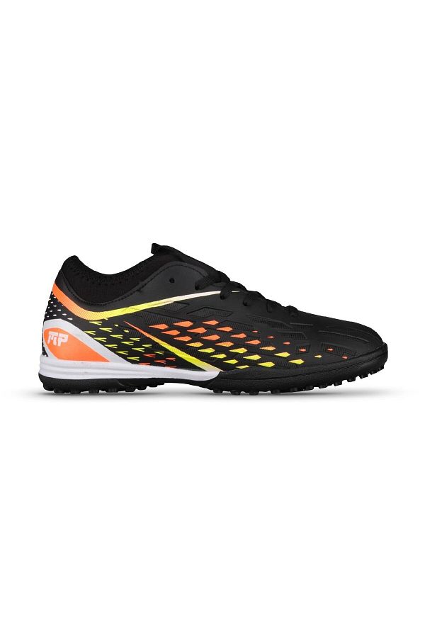 M.P.-MP ProStrike Fusion Unisex Lace-up BLACK-ORANGE Astroturf Football Shoes 1