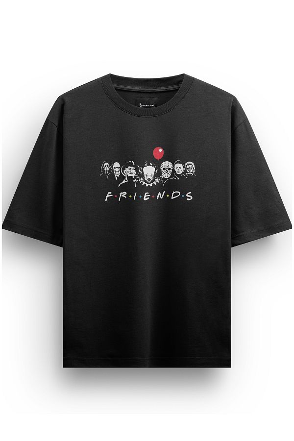 WooWoo-Friends Horror Movie Characters Unisex Oversize T-Shirt 1