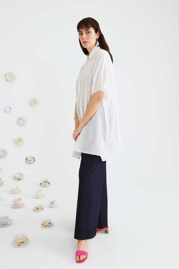 Roman Women s Shirt Dress White Trendyol