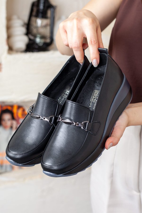 DERİMİSS Women's Genuine Leather Orthopedic Shoes