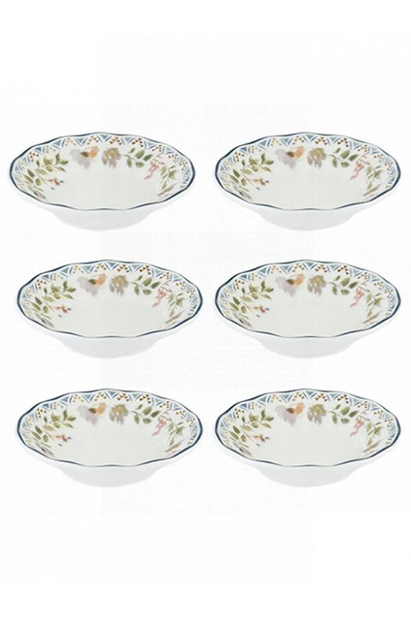 Bonna Porselen Spring Rita Persian Tea Saucer Set, 11 cm, 6 pieces.