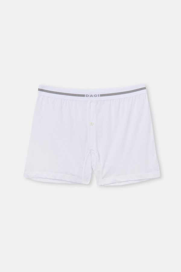 Dagi-Weiße Modal-Boxershorts mit langen Beinen 1