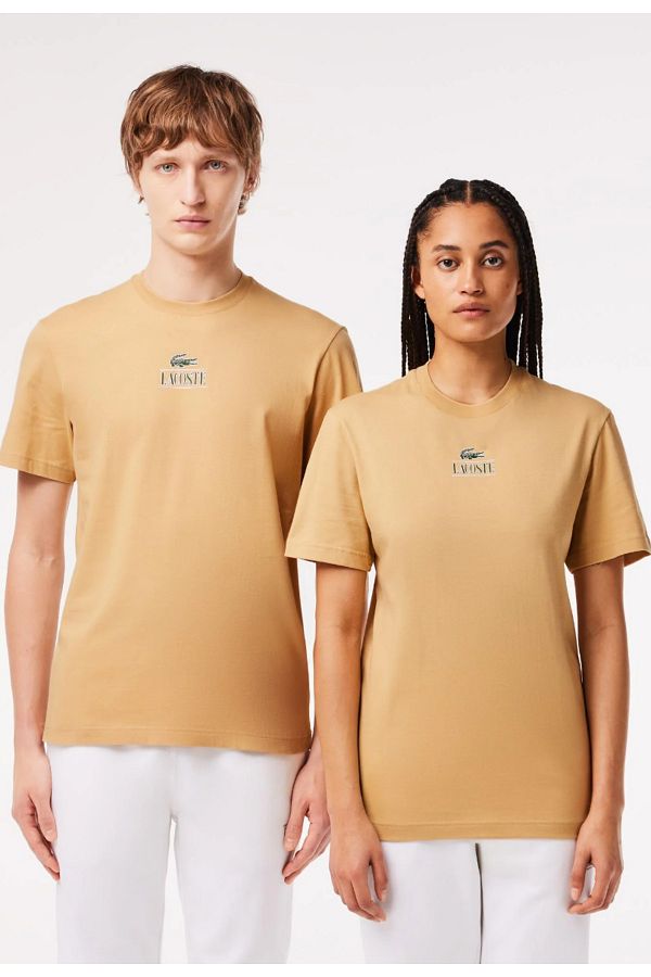 Lacoste T Shirt Beige Regular fit Trendyol