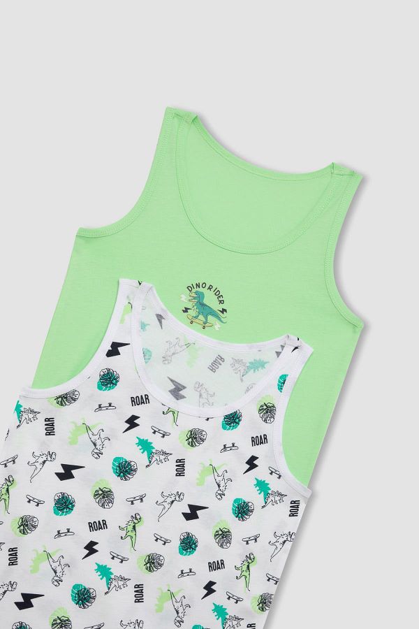 DeFacto-Boys' Patterned 2-Piece Undershirt C7746A824Sm 1