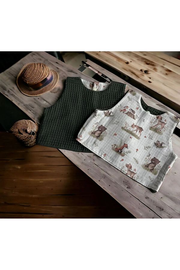 Girls khaki vest best sale