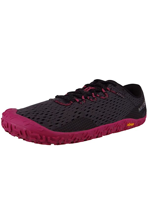 Merrell-Damen Halbschuhe Wanderschuhe Vapor Glove 6 Barefoot J067722 Grau Granite/Fuchsia Textil/Synthetik 1