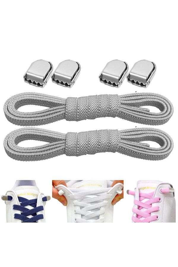 Palwin-Super Practical Elastic Laces with Metal Buckle - Smart Shoelaces, 1 Pair 1