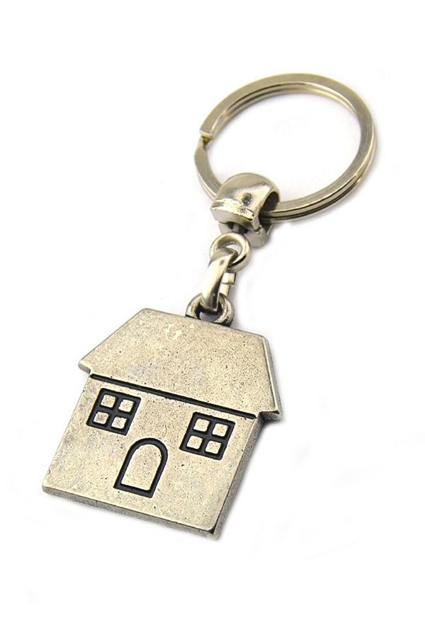 anahtarl ksepeti House Shaped Metal Keychain Nickel Oxide Trendyol