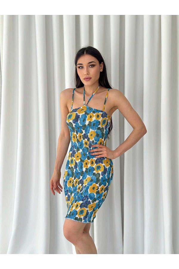 Sobe Dress Blue Basic Trendyol