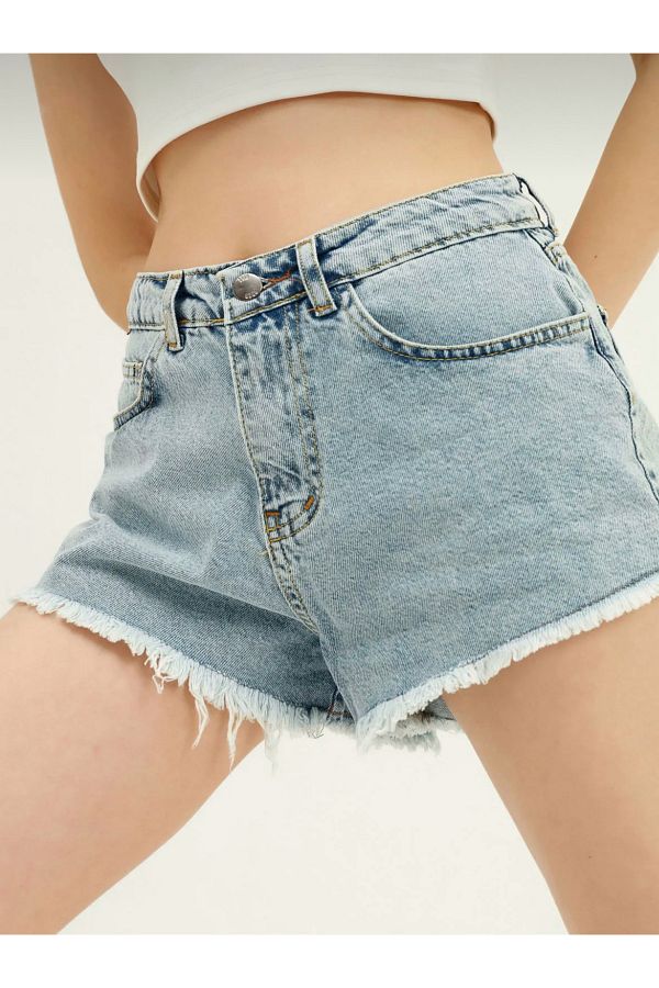 Tassel blue jean shorts deals