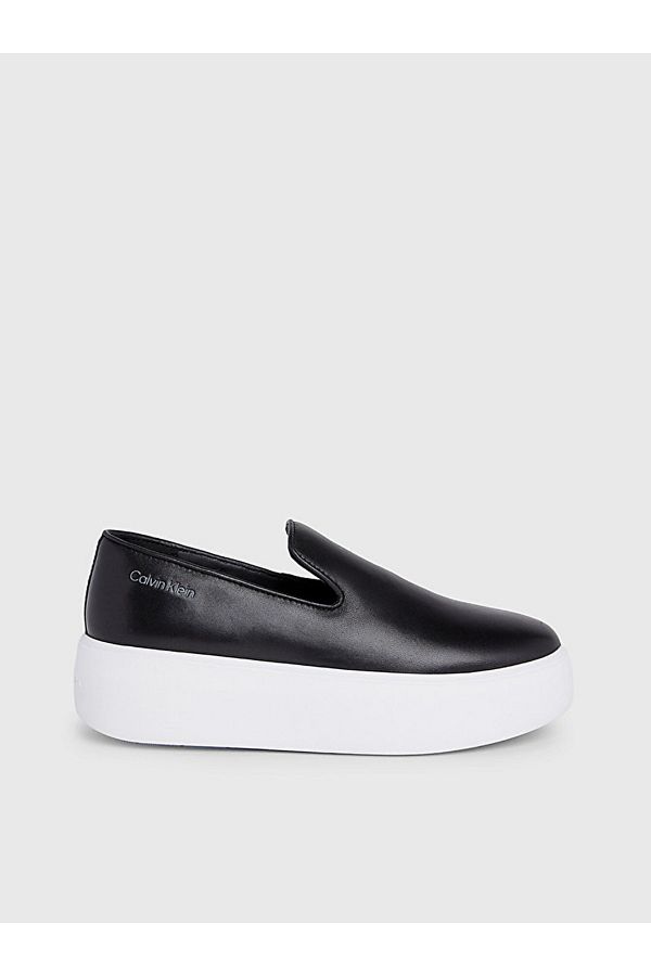 Calvin Klein Leather Platform Slip On Shoes Trendyol