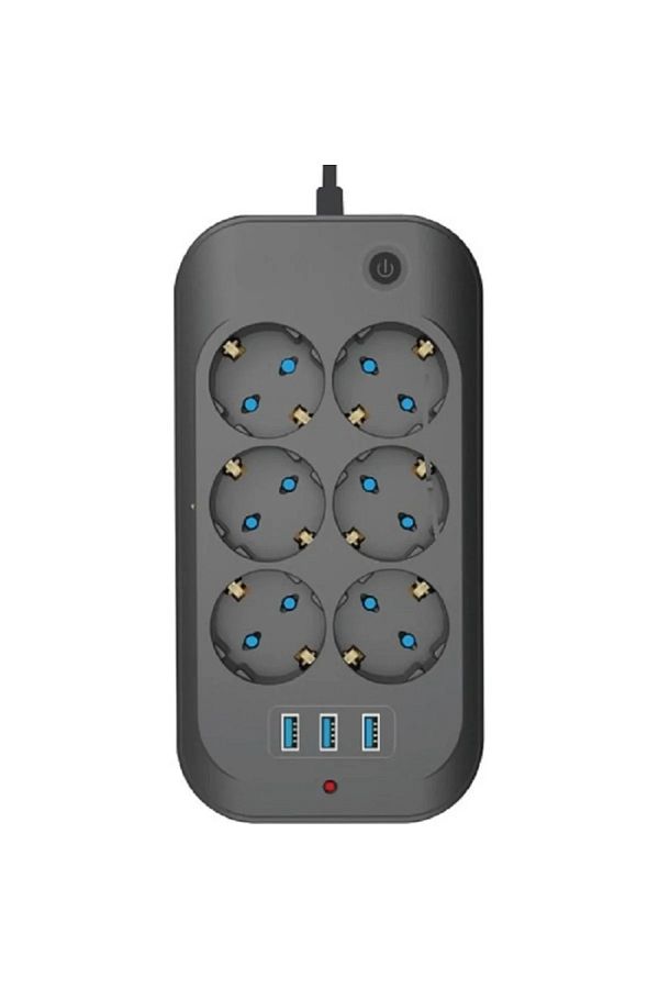 MATECHNO-6'Li Thermal Current Protected Socket 3X USB Input 1