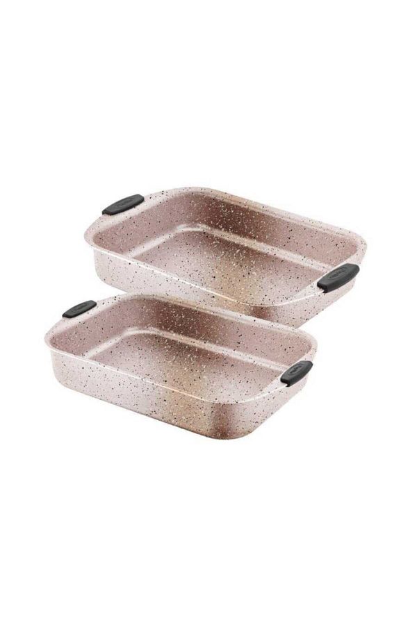 papilla-Fred Rectangular Cream Oven Tray Set of 2 1
