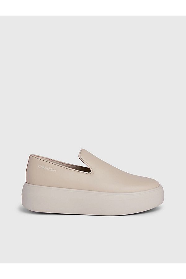 Calvin Klein Leather Platform Slip On Shoes Trendyol