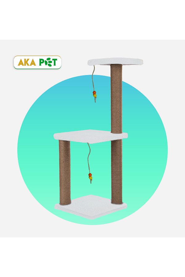 Aka-86 Cm 3 Tiers Cat Scratch Board Catnip Scratch Board Cat Bed 1