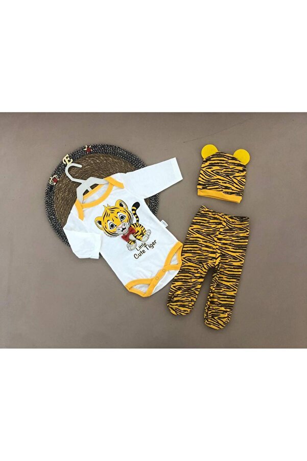 minibird baby Unisex Bebek 3 Lü Zıbın Takımı