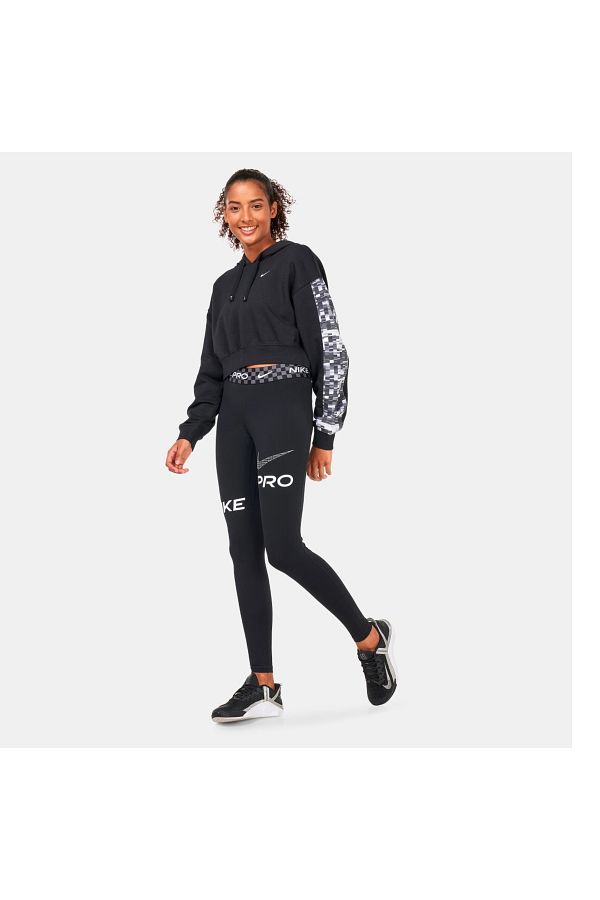 Nike Dri Fit Get Fit French Terry AOP Training Hoodie Black Women s Sweatshirt DX0040 010 Trendyol