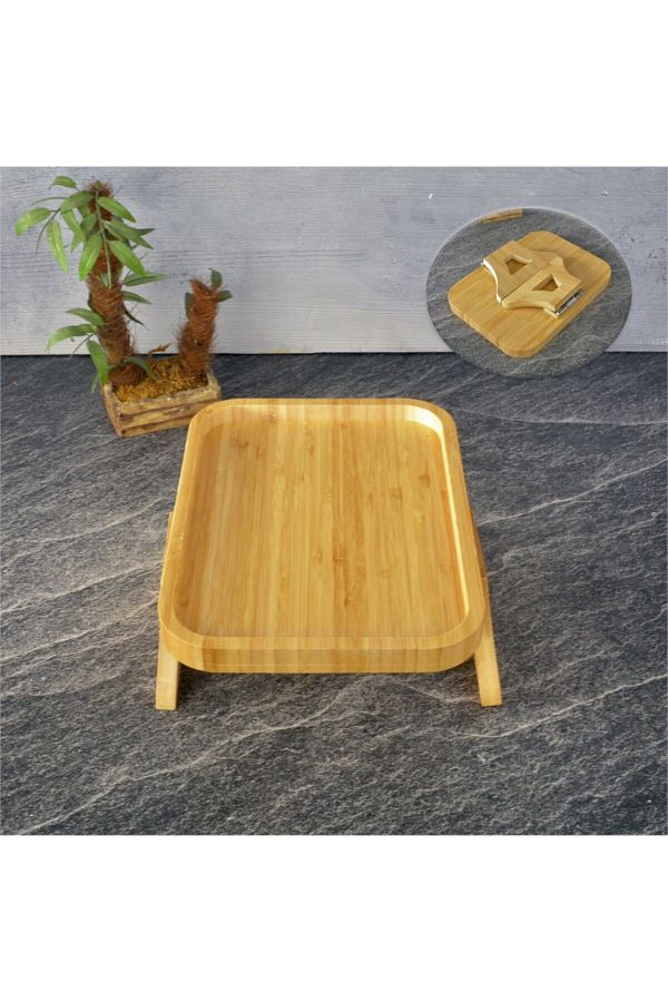 Tohana-Bamboo Sofa Handle Tray * Rectangular 1