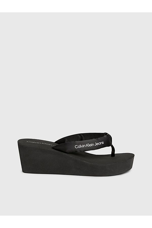 Calvin klein wedge flip flops store