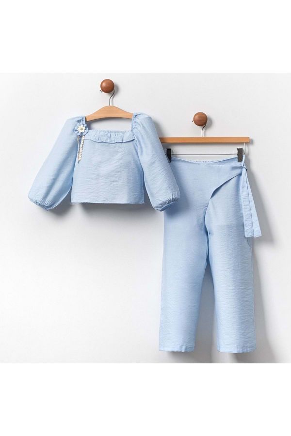 Mnk Baby&Kids-Girl Child Back Gimp Suit Mnk2124 Blue 1
