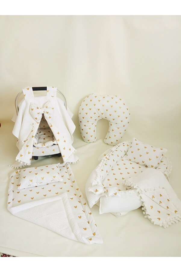 Wenaris Çift taraflı Puset Örtüsü Puset minderi puset çarşaf battaniye babaynest emzirme yastığı ve altaçma