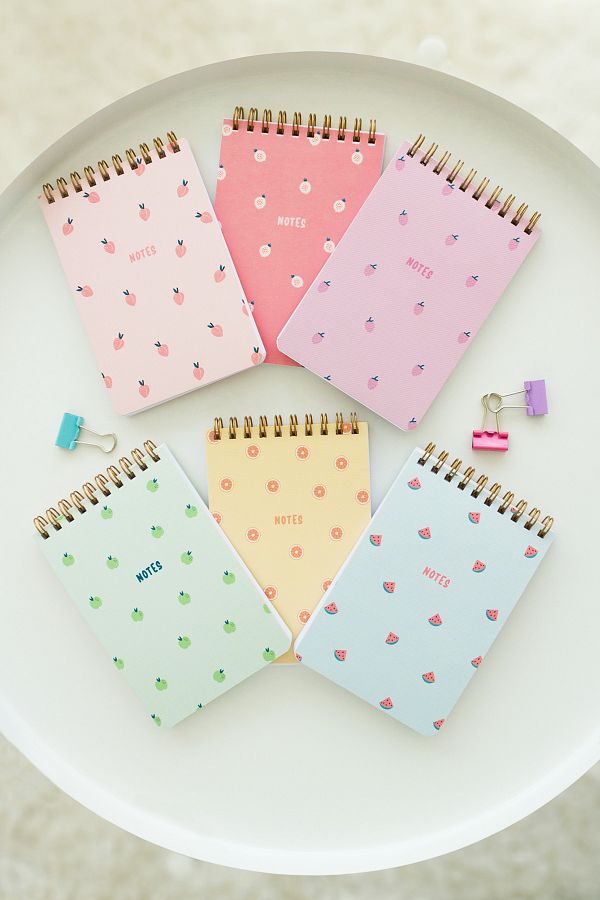 Matt Notebook-6-Piece Pocket Notebook Memo Pad Set Fruits 1