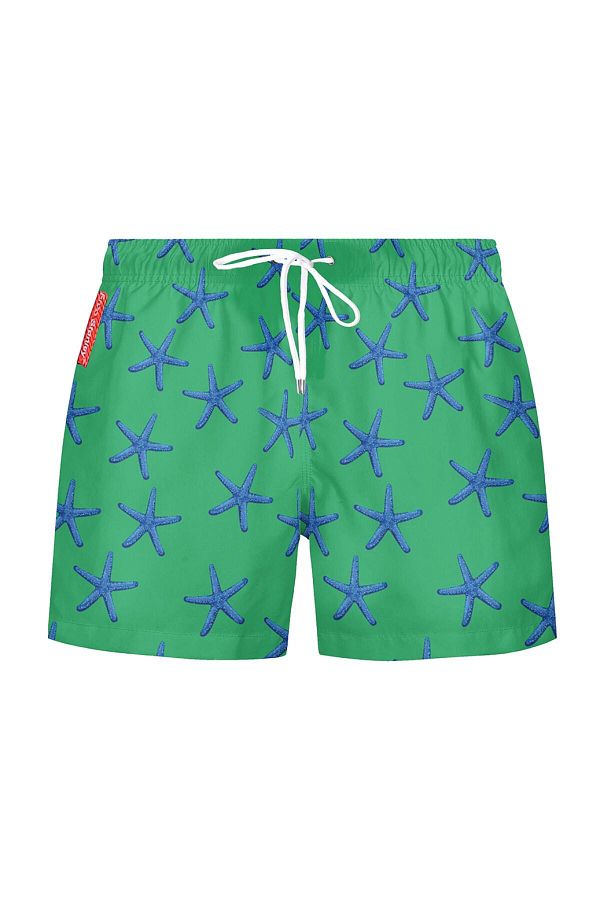 Enzo Stanley-Patterned Children's Swim Shorts 1