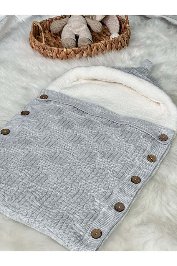 LİTTLELAND ÇİZGİ DESENLİ ÖRGÜ TRİKO İÇİ WELLSOFT  BEBEK KUNDAK