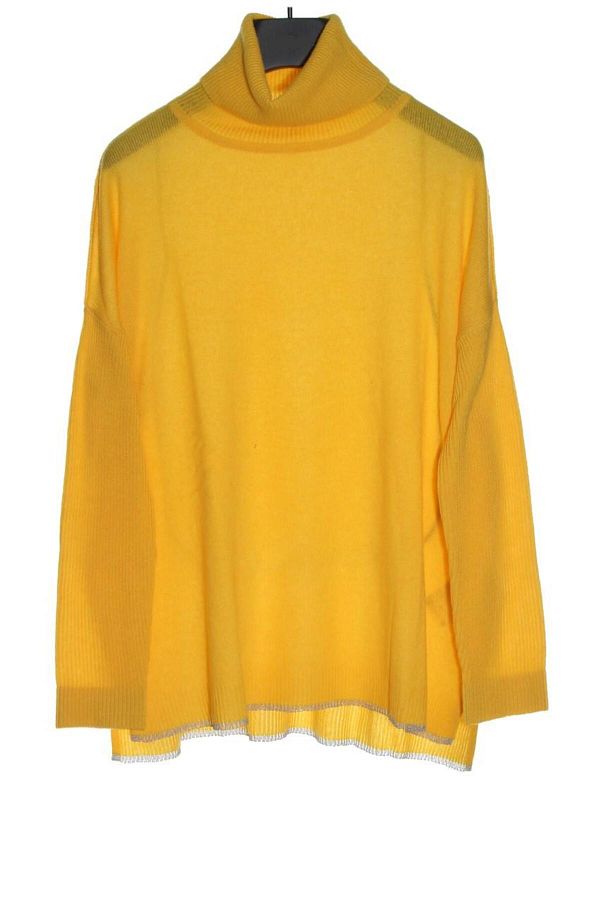 Escada Turtleneck Low Sleeve Long Cashmere Sweater Trendyol