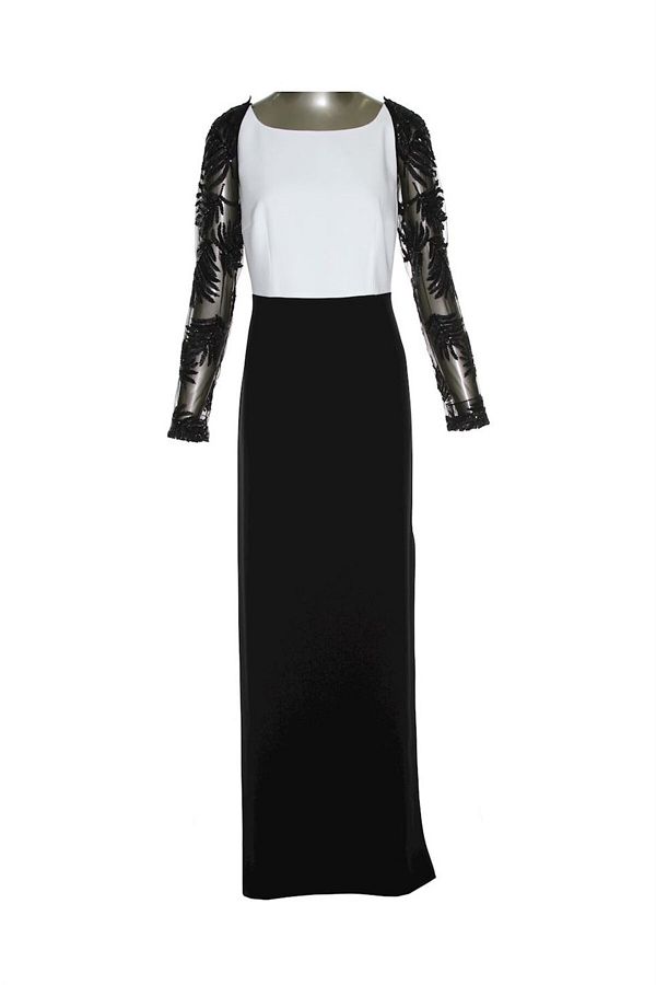 Escada black and white dress top