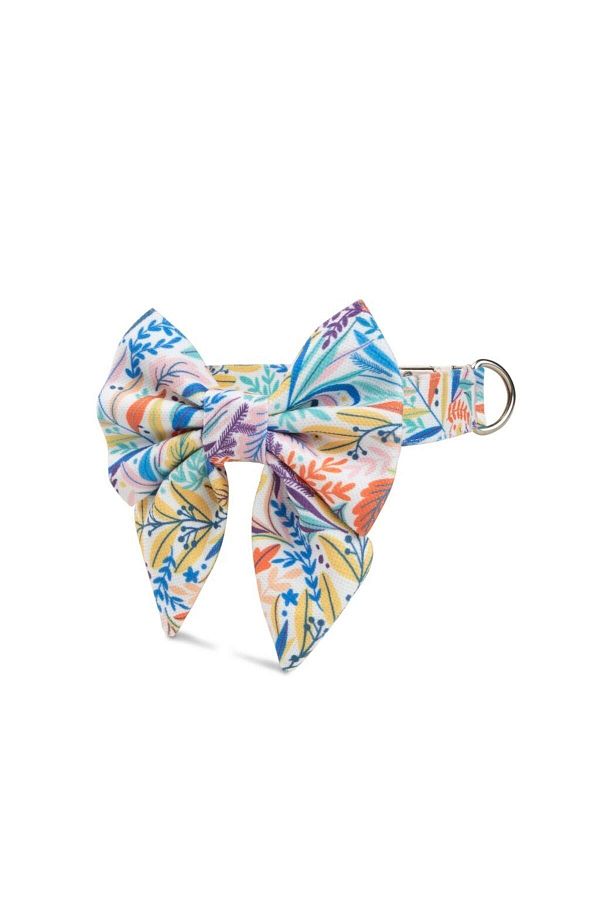 Lusi Doog-Floral Female Bow Tie Dog Collar 1