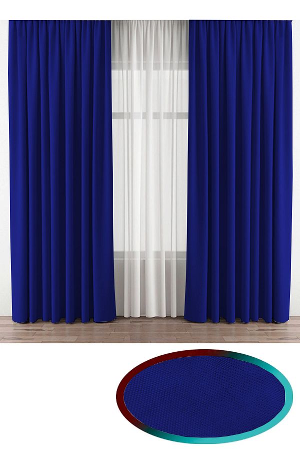 İ.D İpek Dokuma-Light Navy Velvety Fabric Extrafor Drawstring 1st Class Quality Single Wing Background Curtain 1
