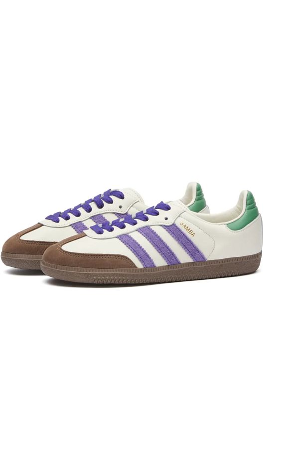 Adidas purple green top