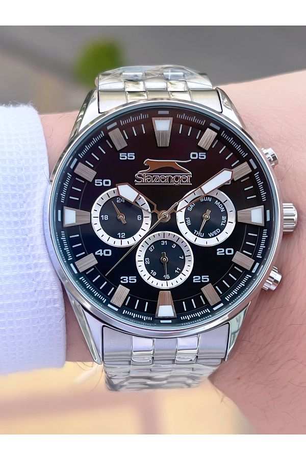 Slazenger Steel Cord Inner Functions Active 5 Atm Water Resistant Men s Wrist Watch SL.2260.2.04 Trendyol