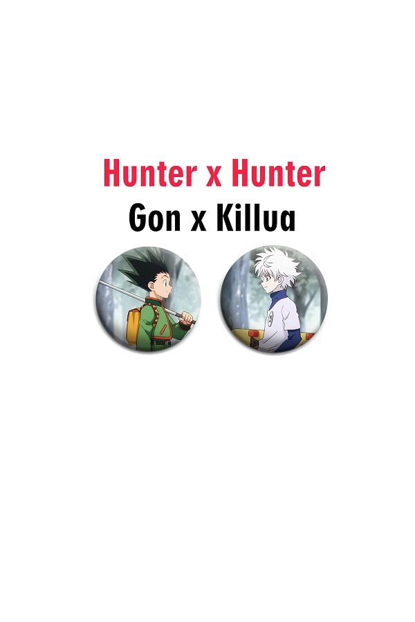 Akumastik-Hunter x Hunter Gon x Killua 2 pcs badge set - Needle Button Badge Set 1