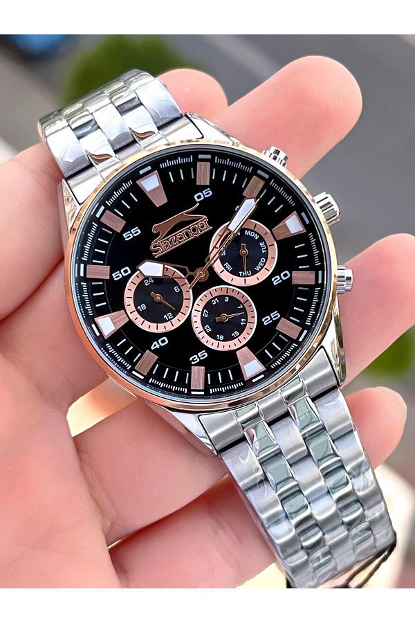 Slazenger Steel Cord Inner Functions Active 5 Atm Water Resistant Men s Wrist Watch SL.22631.2.04 Trendyol