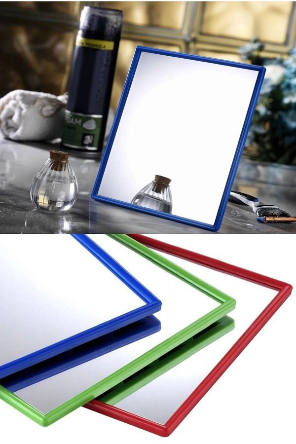 TechnoStation-Square Framed Makeup Mirror Mini Mirror Shaving Mirror Practical Tiny Folding Mirror 1