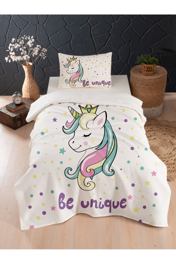 instababyrooms Tek Kişilik Pike, Yatak Örtüsü Bebek Ve Çocuk Odası Pikesi